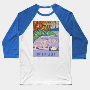 WPA Poster of Boykin Creek Waterfall at Angelina National Forest Baseball T-Shirt